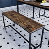 Dining Table and Chairs Bench Seat Set 4 Seater Vintage Home Kitchen Dining Room