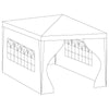 3x4m Sides Gazebo Marquee Tent Garden Party Waterproof Canopy Shelter Windbar