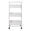 3 Tier Slim Kitchen Storage Trolley Cart Rack Tray Shelf Rolling Wheel W/ Handle