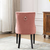 Kitchen Dining Chair Breakfast Padded Seat Makeup Chair High Back Velvet Pink UK