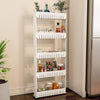 SLIM SLIDE OUT KITCHEN TROLLEY BATHROOM RACK HOLDER STORAGE SHELF ON WHEELS
