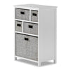 White Chest of Drawers Bathroom Hallway Basket Storage Wooden TETBURY furniture