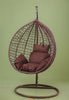 Outdoor Egg Chair Swing SET- Rattan Cocoon Swing Garden Seat COMPLETE
