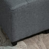 Tufted Ottoman Linen-Touch Fabric Upholstered Footstool Footrest Coffee Table