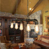 Vintage Industrial Ceiling Pendant Light Steampunk Pipe 5Way Hanging Retro Lamp