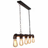 Vintage Industrial Ceiling Pendant Light Steampunk Pipe 5Way Hanging Retro Lamp