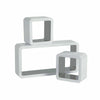 Set Of 3 Modern Elegant Floating Wall Shelves Retro Wall Mount Shelving Units UK