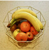 Gold Effect Geometric Metal Wire Kitchen Display Fruit Bowl Storage Basket