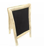 Teak Chalkboard Easel Sandwich Board - Free Standing Pavement Display Sign