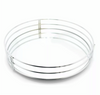 Silver Mirror Glass Metal Candle Plate Holder - Vanity Tray Perfume Display
