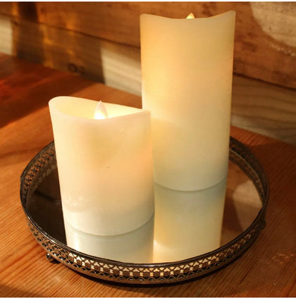 Silver Effect Mirror Tealight Candle Plate Tray 20Cm