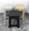 Set Of 2 x Portable Plastic Rattan Stool Stackable Foot Step Indoor Outdoor 45cm