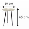 Contemporary Round Silver Side Table | Occasional Living Room End Table