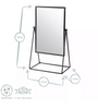 Dressing Table Vanity Mirror Free Standing Tabletop Makeup Cosmetic 22cm Black