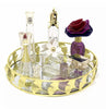 30cm Gold Effect Lotus Flower Mirrored Tray | Candle Tray, Perfume Display