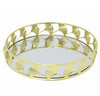 30cm Gold Effect Lotus Flower Mirrored Tray | Candle Tray, Perfume Display