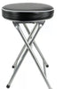 Folding Compact Black Padded Stool Chair Breakfast Bar Stools Seat Home Office
