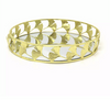 30cm Gold Effect Lotus Flower Mirrored Tray | Candle Tray, Perfume Display