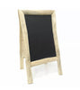 Teak Chalkboard Easel Sandwich Board - Free Standing Pavement Display Sign