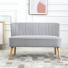 Modern Double Seat Sofa w/ Wood Frame Foam Padding High Back Comfortable