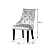 2/4Pcs Upholstered Dining Chair High Back Padded Seat with Door Knocker Kitchen