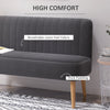 Modern Double Seat Sofa w/ Wood Frame Foam Padding High Back Comfortable