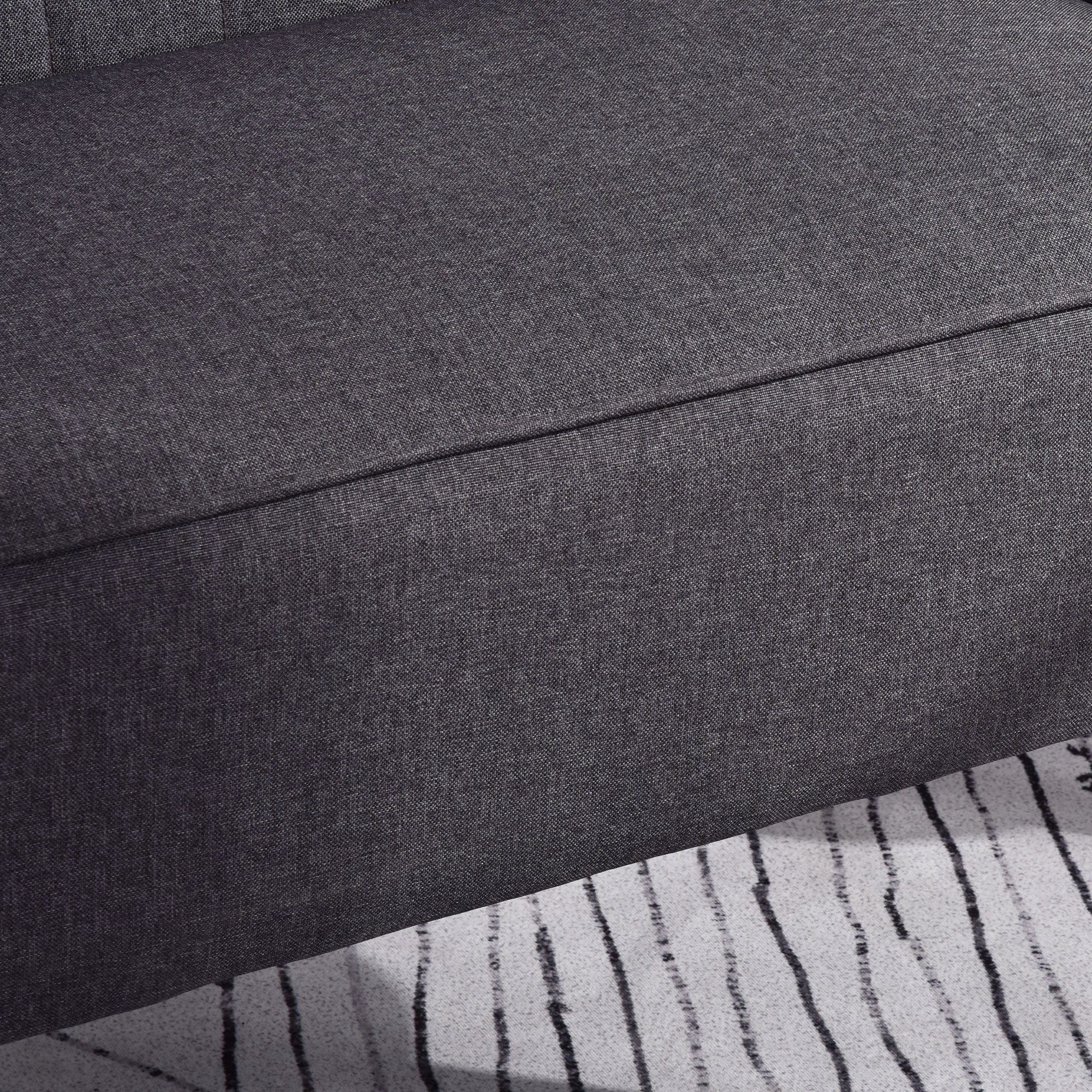 Modern Double Seat Sofa w/ Wood Frame Foam Padding High Back Comfortable