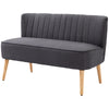 Modern Double Seat Sofa w/ Wood Frame Foam Padding High Back Comfortable