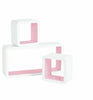 Set Of 3 Modern Elegant Floating Wall Shelves Retro Wall Mount Shelving Units UK