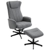 Recliner and Ottoman with 135° Adjustable Backrest Footstool for Home Office