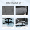 Recliner and Ottoman with 135° Adjustable Backrest Footstool for Home Office
