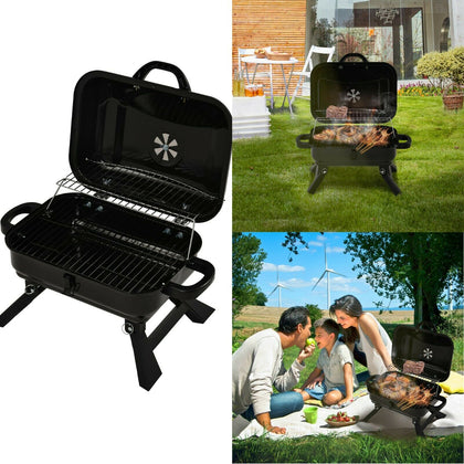 Merax Charcoal Grill Iron Portable Compact BBQ Camping Picnic Garden Party