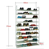 10 Tier Shoe Storage Rack Stand Organiser Cabinet Shelf Assemble no Dust Cover