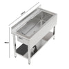 Stainless Steel Sink Commercial Restaurant Kitchen Prep Storage Shelf Basin 47in