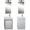 LED Light Vanity Mirror & Sink Basin Unit Faucet Bathroom Toilet Cabinet