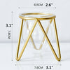 Gold Centrepiece Flower Vases With Metal Stands Set Tall Short Decor Tabletop