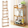 Floor Standing Bamboo Bookshelf Storage Unit Plant Stand Display Shelving Holder