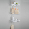 STAINLESS STEEL BATH SHOWER CADDY BASKET BATHROOM CORNER STORAGE SHELF RACK HOME