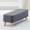 Square/Rectangle Grey Fabric Footstool Sofa Ottoman Foot Rest Stool Pouffe Seat