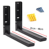 2 X Microwave Black Wall Mounting Holder Brackets With Extendable Arms 40kg load