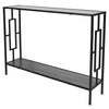 2 Tiers Console Table Industrial Hallway Entryway W/ Shelf Side Slim Table Grey
