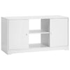 White 43 in TV Stand Cabinet with 2 Doors and Shelves Sideboard for Living Room