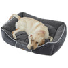 Washable Plush Dog Bed Soft Comfy Cat Pet Basket Non-slip with Removable Cushion