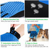 PET GROOMING GLOVE DESHEDDING BRUSH DOG CAT FUR REMOVER MITT RIGHT HAND BLUE