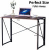 Folding Wood Computer Desk Table Compact Foldable Home Office Computer PC Laptop