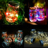 1/3/6Pack Solar Mason Jar Lid String Fairy Lights Outdoor Garden Lamps Decor UK