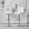 1/2pcs Faux Leather Bar Stools Breakfast Kitchen Chair Bar Stools Chrome Swivel