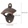 10pcs Bronze Bar Wine Collectable Wall Mounted Beer Cap Tool Bottle Opener