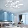 Modern LED Lamp Flower Design White Ceiling Light Chandelier Lights Living Room