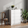 Modern White Bedside Table Cabinet 4 Chest of Drawers Storage Nightstand Bedroom